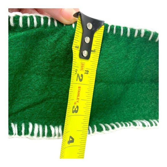 Vintage Felt Christmas Stocking Red Green 18" Classic Traditional Dillards - Picture 10 of 11